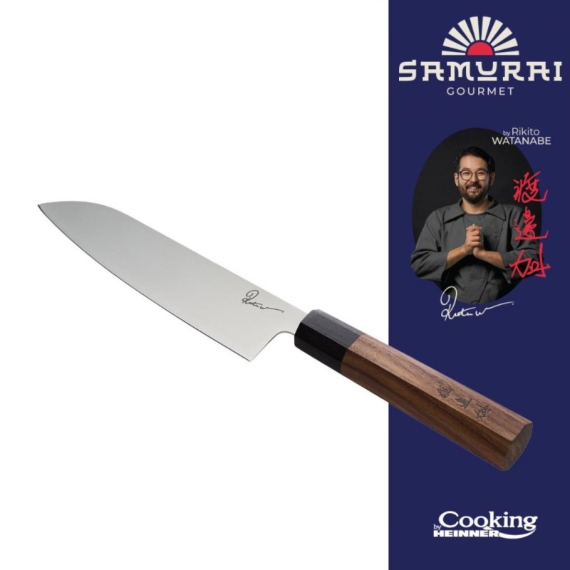 CUTIT SANTOKU 18 CM, RIKITO WATANABE, SAMURAI GOURMET, COOKING BY HEINNER