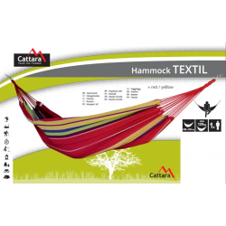 Hamac TEXTIL 200x100cm Cattara - rosu/galben