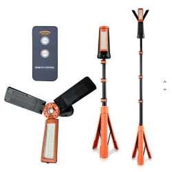 Lanterna/Proiector solar LED, stand tripod aluminiu extensibil 2.1 metri, RONIC CY300