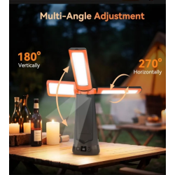 Lanterna/Proiector solar LED, stand tripod aluminiu extensibil 2.1 metri, RONIC CY300