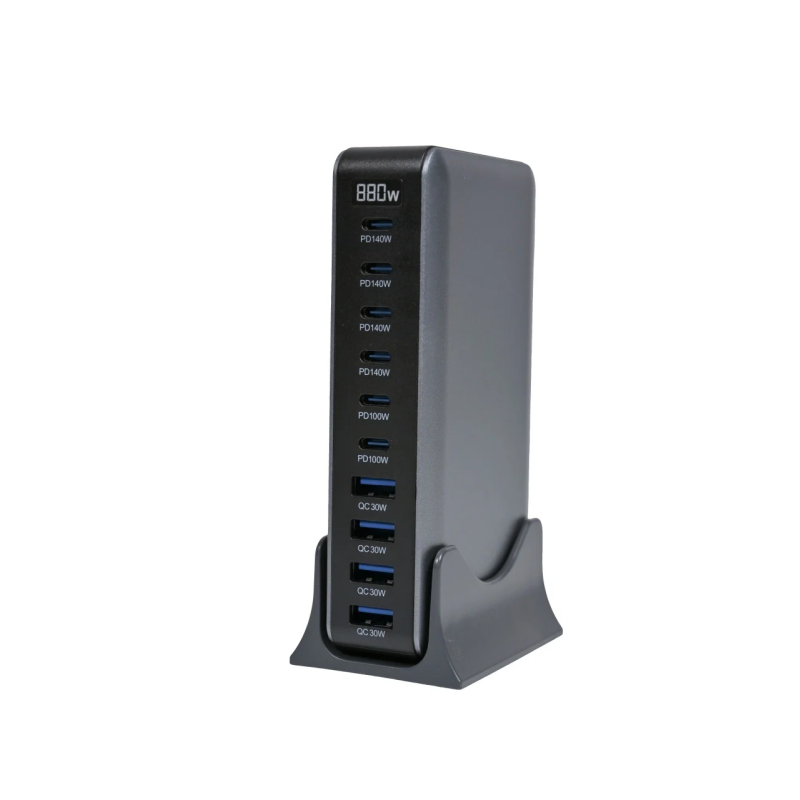 Statia de Incarcare Tower, tehnologie GaN4, model J-107, 880W, 10 porturi USB