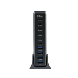 Statia de Incarcare Tower, tehnologie GaN4, model J-107, 880W, 10 porturi USB