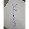 Țăruș de Ancorare Tip Spirală din Oțel Cromat – 40 cm