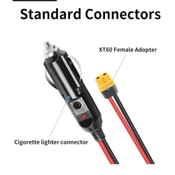 Cablu extensie 1,5 metri, conectori Bricheta Auto 12V la mufa XT60