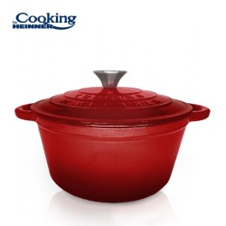 SEMIOALA FONTA+CAPAC 24×11.5CM,4L, RED LINE, COOKING BY HEINNER, HR-KN-SM4