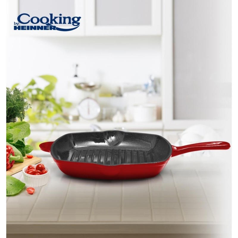 TIGAIE GRILL FONTA 26.5X4.5 CM, RED LINE, COOKING BY HEINNER, HR-KN-G26