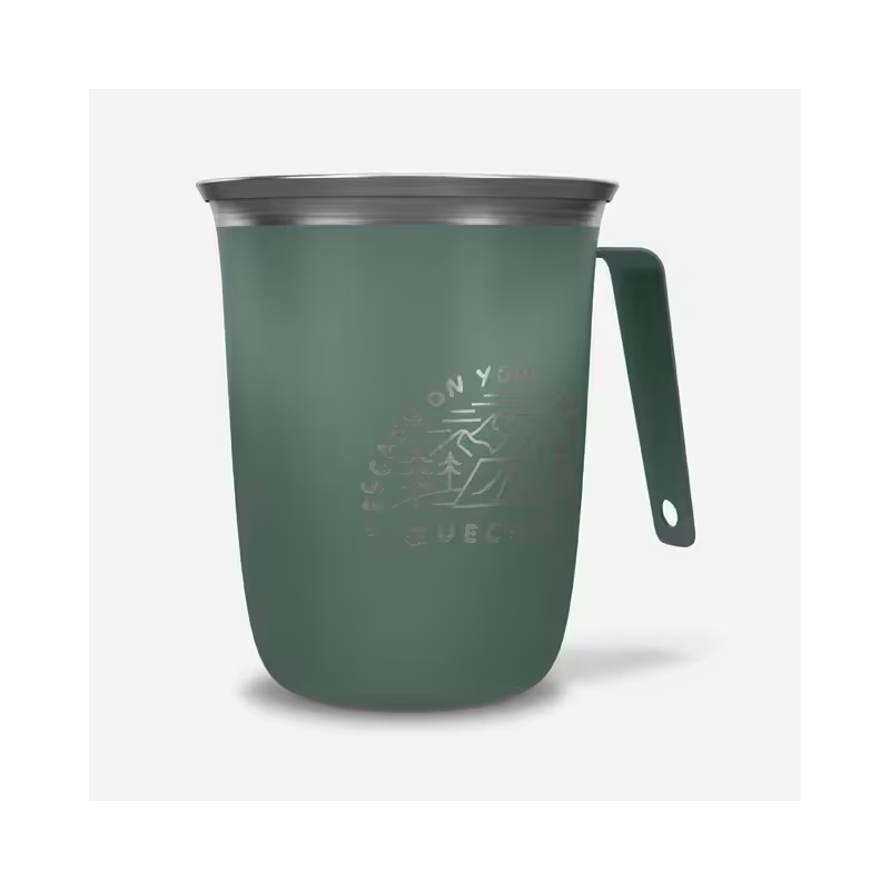 Cană de camping 0,5l din oțel inoxidabil Verde