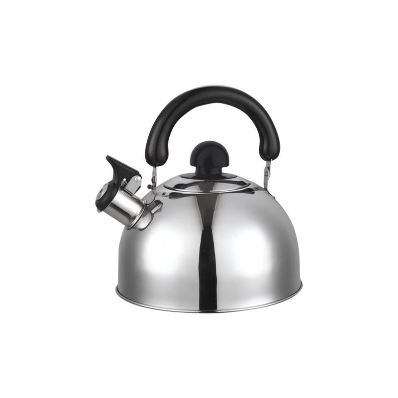 Ceainic din inox cu fluier HAUSBERG HB-H465IN, pentru Plita gaz, ceramica, electrica & inductie, Capacitate 2L