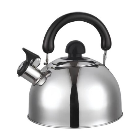 Ceainic din inox cu fluier HAUSBERG HB-H465IN, pentru Plita gaz, ceramica, electrica & inductie, Capacitate 2L