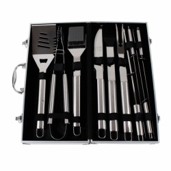 Set accesorii gratar 10 piese cu diplomat aluminiu, ustensile lungi