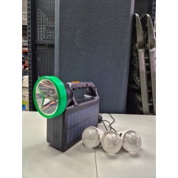 Lanternă Multifuncțională, Panou Solar și 3 Becuri LED