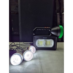 Lanternă Multifuncțională, Panou Solar și 3 Becuri LED