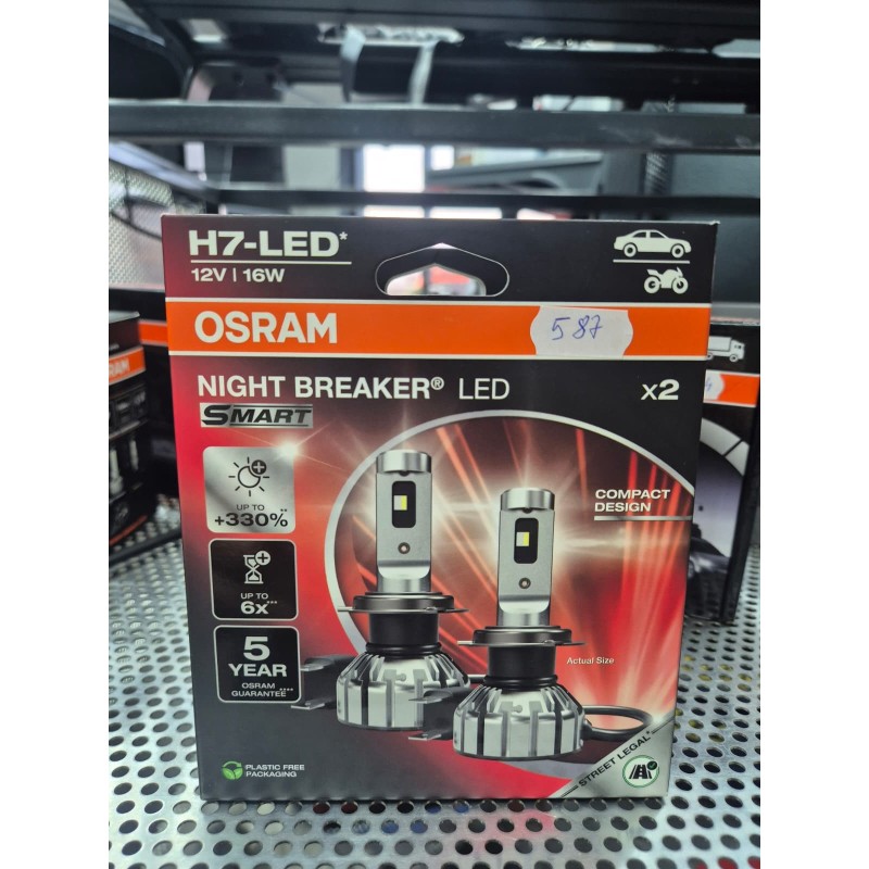 Becuri LED H7 Osram Night Breaker Smart omologate RAR